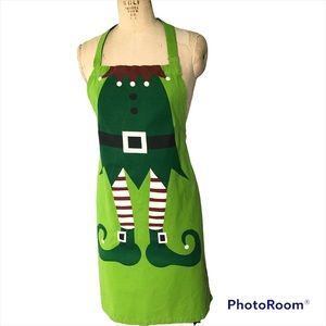 Christmas Elf Kitchen Apron Tie Strings Cotton by Hobby Lobby